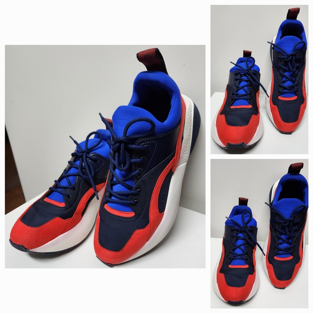 STELLA McCartney Eclypse Red/Blue Trainers Gently Used